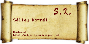 Sélley Kornél névjegykártya