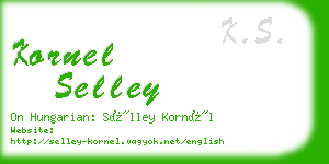 kornel selley business card